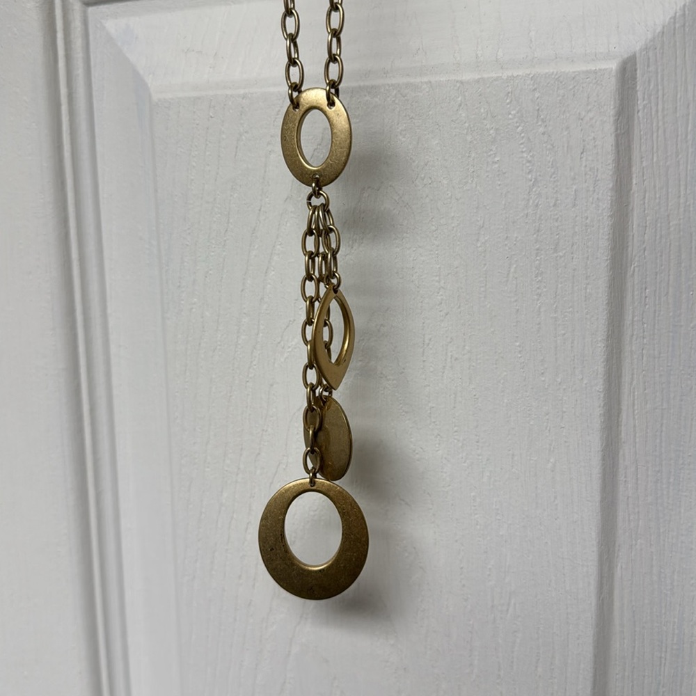 💛 Lia Sophia Long Gold Pendant Necklace, 28”-31”